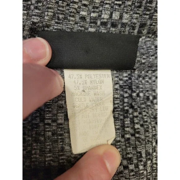 Vintage Odo Mens Polo Shirt Fits Medium Silver Black Shiny Disco Club Party - Picture 5 of 10